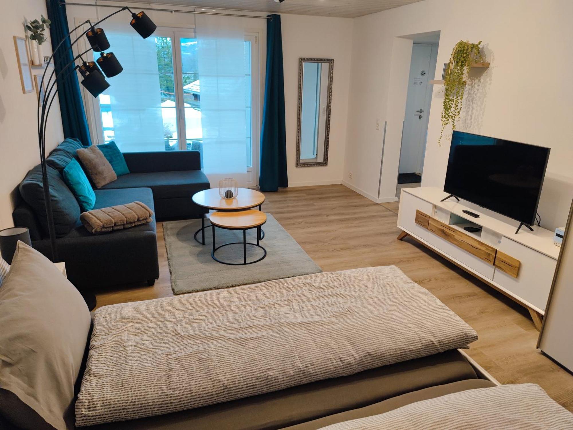 Kleine Auszeit - 2-Zimmer Ferienwohnung Spiez Dış mekan fotoğraf